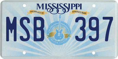 MS license plate MSB397