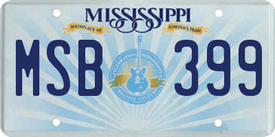 MS license plate MSB399