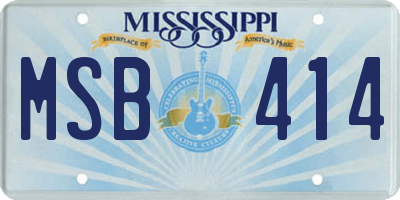MS license plate MSB414