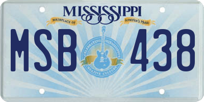 MS license plate MSB438