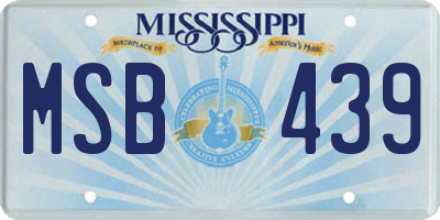 MS license plate MSB439