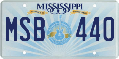 MS license plate MSB440