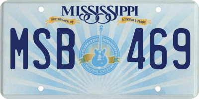MS license plate MSB469