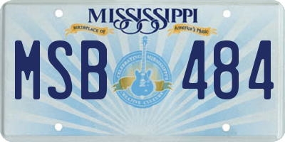 MS license plate MSB484