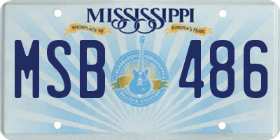 MS license plate MSB486