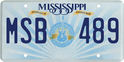MS license plate MSB489