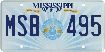 MS license plate MSB495