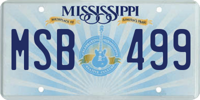 MS license plate MSB499