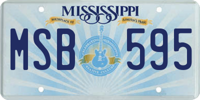 MS license plate MSB595