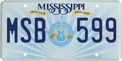 MS license plate MSB599