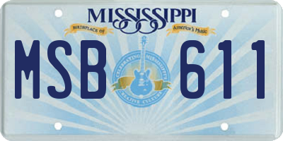 MS license plate MSB611