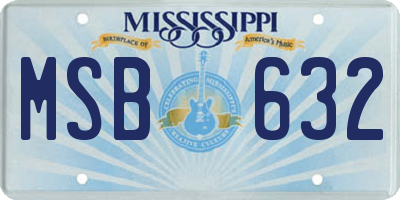 MS license plate MSB632
