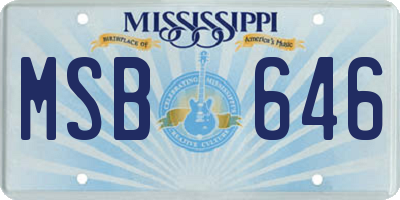 MS license plate MSB646