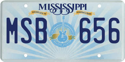 MS license plate MSB656