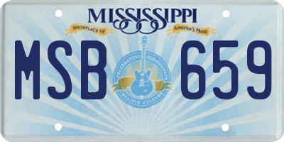 MS license plate MSB659