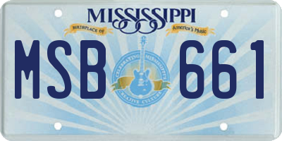 MS license plate MSB661