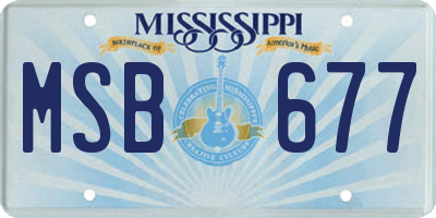 MS license plate MSB677