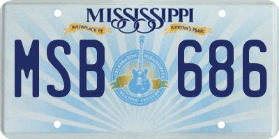 MS license plate MSB686