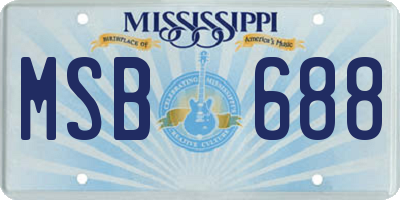 MS license plate MSB688