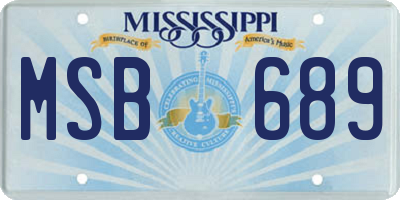 MS license plate MSB689