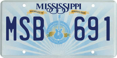 MS license plate MSB691