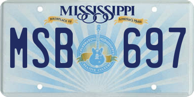 MS license plate MSB697