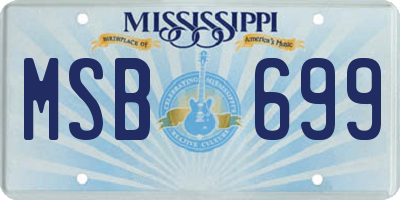 MS license plate MSB699