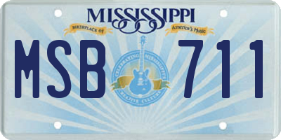 MS license plate MSB711