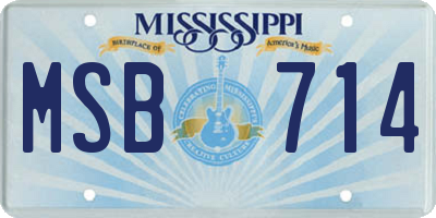 MS license plate MSB714