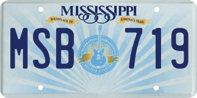 MS license plate MSB719