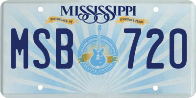 MS license plate MSB720