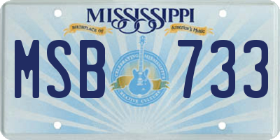 MS license plate MSB733