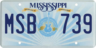 MS license plate MSB739