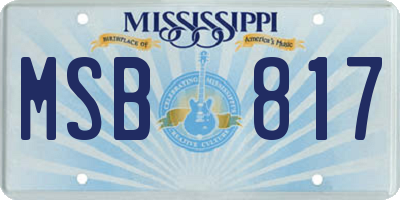 MS license plate MSB817