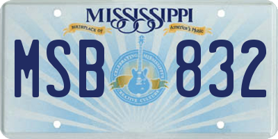 MS license plate MSB832