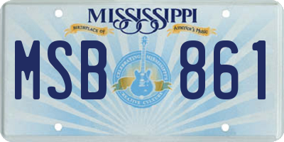 MS license plate MSB861