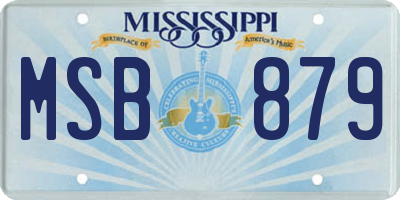 MS license plate MSB879