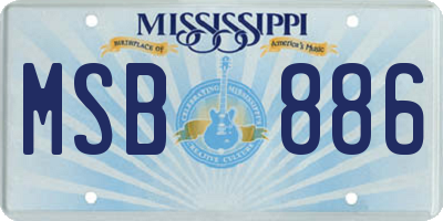 MS license plate MSB886