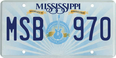 MS license plate MSB970