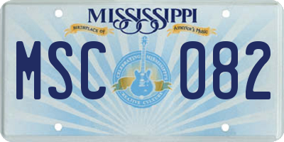 MS license plate MSC082