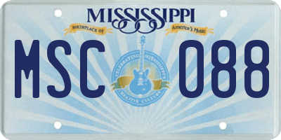 MS license plate MSC088
