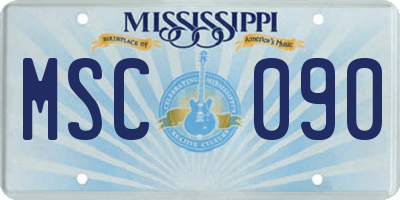 MS license plate MSC090