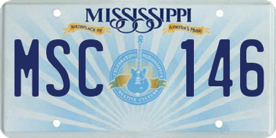MS license plate MSC146