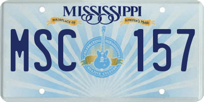 MS license plate MSC157
