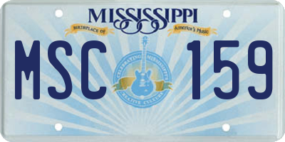 MS license plate MSC159