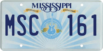MS license plate MSC161