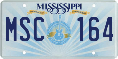 MS license plate MSC164