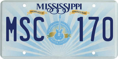 MS license plate MSC170