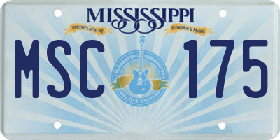 MS license plate MSC175