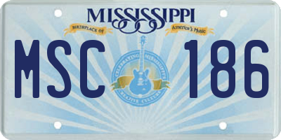 MS license plate MSC186